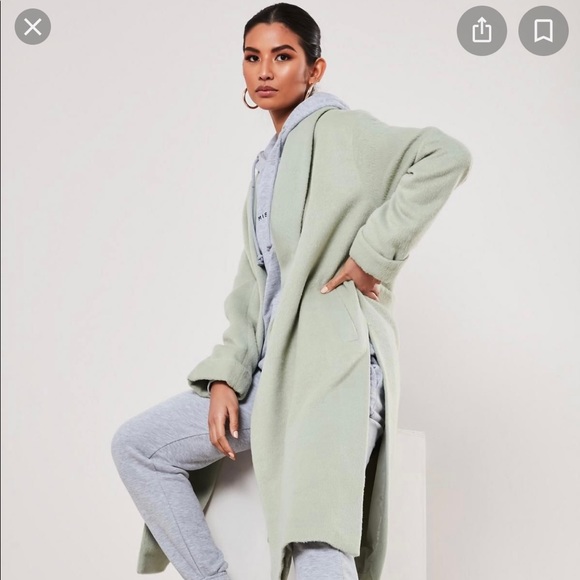 Missguided Jackets & Blazers - Missguided  Shawl collar coat with side splits